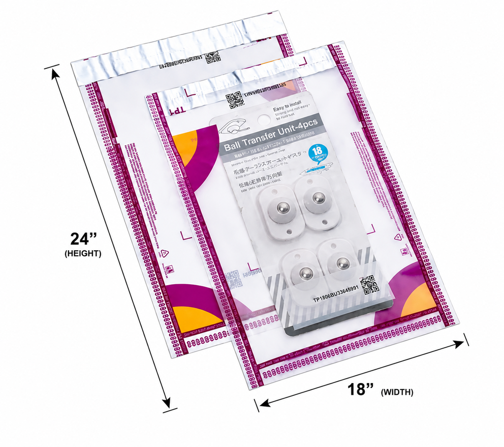 MEESHO BARCODED PACKETS - 18*24 (100 PCS) (OPAQUE, 100)