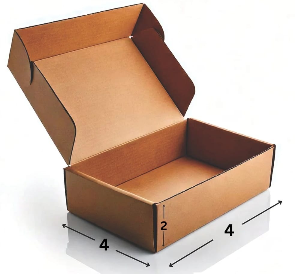 CORRUGATED BOX - 4 X 4 X 2 (25 PCS, 15/PIECE) (25)