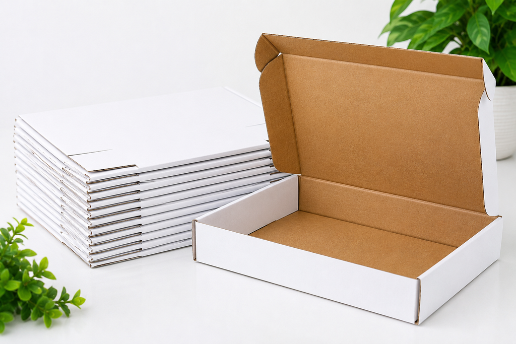 CORRUGATED BOX - 7 X 5.5 X 2 (WHITE, 25, 20/piece) (25)