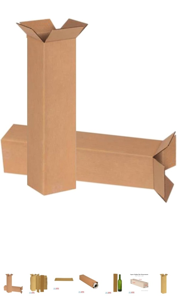 CORRUGATED BOX - 3 x 3 x 12 (25 PCS, 20/PIECE) (25)