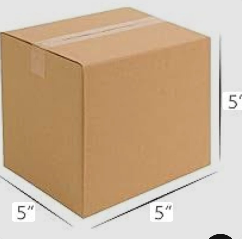 CORRUGATED BOX 5*5*5 - (25 PCS, 17/piece) (25)