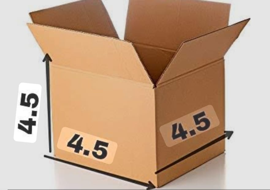 CORRUGATED BOX 4.5*4.5*4.5 -(25 PCS) (25)