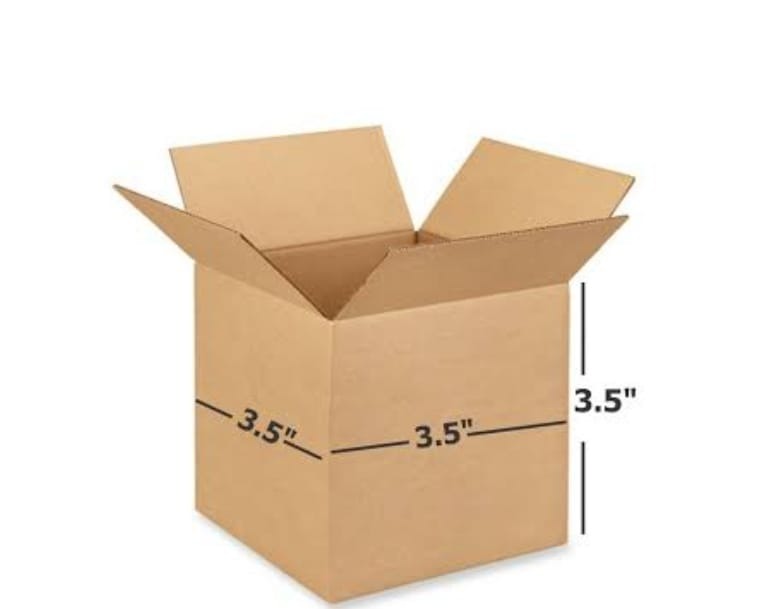 CORRUGATED BOX 3.5 * 3.5 * 3.5 (25 PCS, 12/PIECE) (25)