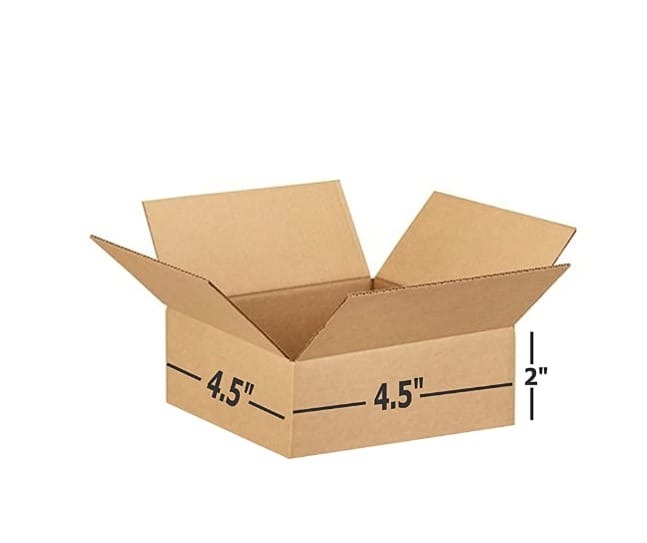 CORRUGATED BOX 4.5*4.5*2 - (25 PCS) (25)