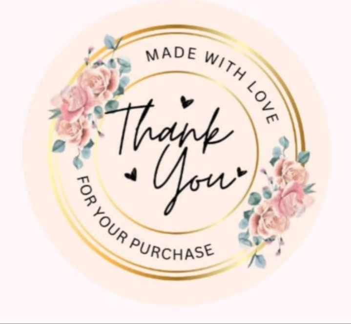 THANK YOU STICKERS - (54 PCS, PINK) (54)