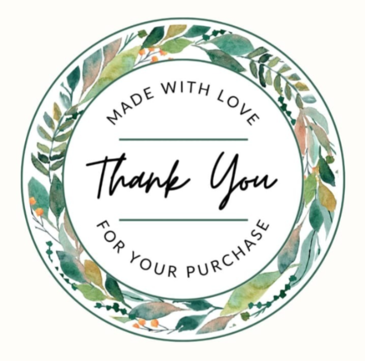 THANK YOU STICKERS - (54 PCS, GREEN)