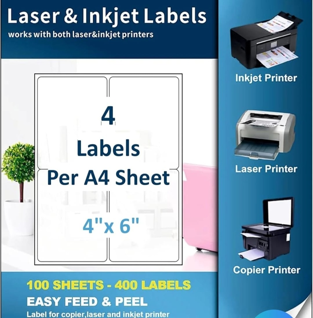 KODAK GUM SHEET - (100 SHEETS, 400 LABELS)