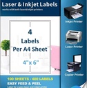 KODAK GUM SHEET - (100 SHEETS, 400 LABELS)